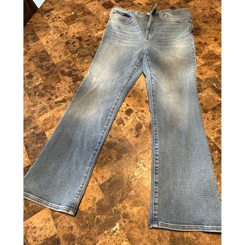 Madewell Cali Demi-Boot Jeans Light Wash High Rise Cropped Flare 29